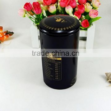 High-end black coffee tea tin container
