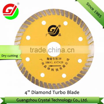 Hot selling 4" 106mm diamond saw blade for ceramic diamond blade for porcelain/tile/ceramic diamond tool manufacturer