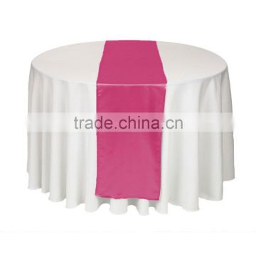 Pink Color Satin Table Runner For Wedding