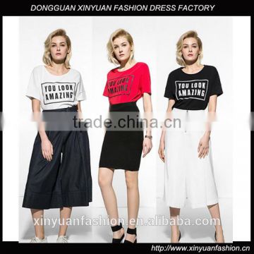 Wholesale high quality women t shirt bulk women clothing customized