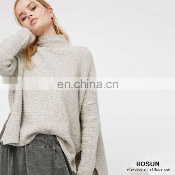 Women Island Fox Zip Back knitted Pullover sweater with perfect effortless fit