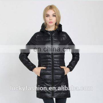 2016 Ladies Long winter jacket coat Women Ultra Light White Duck Down OverCoat With Bag
