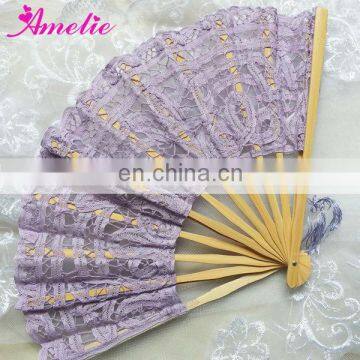 A0101 Wholesale Cotton Stock Market Spanish Wooden Hand Fans