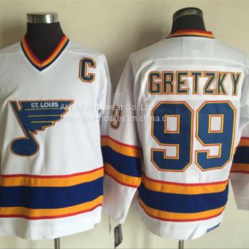 St. Louis Blues #99 Gretzky Throwback White Jersey