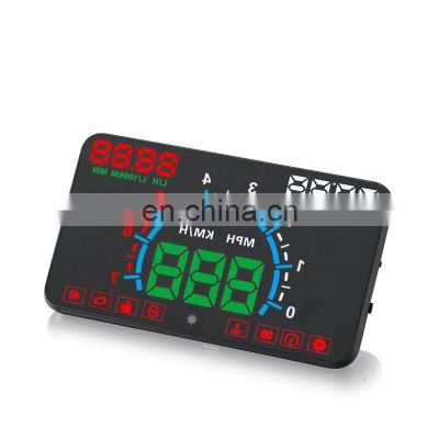 2020 5.5 inch Smart LCD HUD driving head up display for universal vehicle apply to cars with OBD2 interface