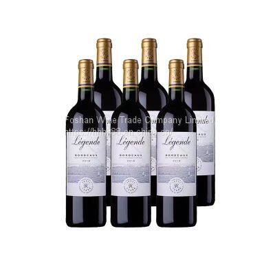 Lafite France imported dry red wine legend Bordeaux aoc750ml * 6 bottles banquet party gifts