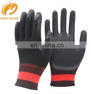 15 Gauge Nylon and Spandex Foam Nitrile Coated Gloves