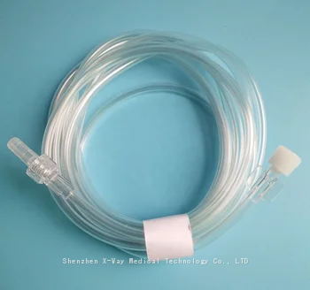 250-3.0-4.0mm PVC DEHP Free cheap medical injection tube, breathing extension tubing with male female luer lock connector