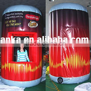 5m high inflatable mobile paint booth for advertisement