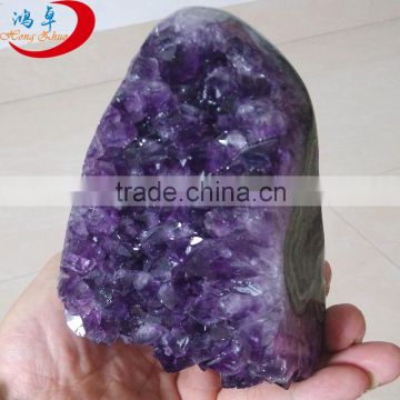 Rough healing large brazil amethyst geode for sale