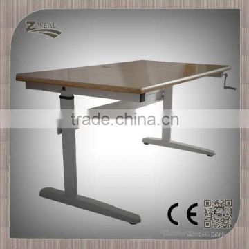 excellent hight quality hand crank height adjustable coffee table