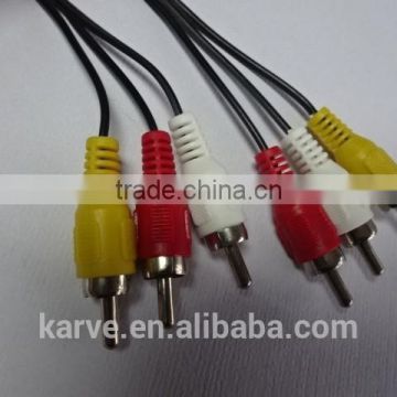 High quality Gold audio video 3rca to 3rca rca cable