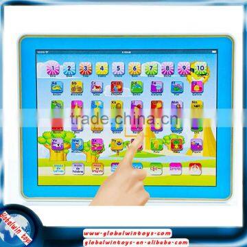 y-pad learning& education machines spanish toy abc teaching touch screen pad gw-tys2921n