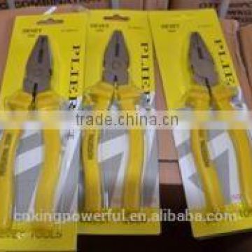 High Quality Combination plier hand tools with yellow handle
