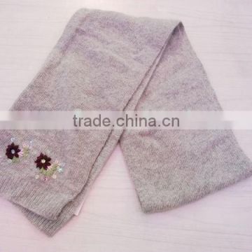 fashion lady rabbit fur embroidery knitted scarf