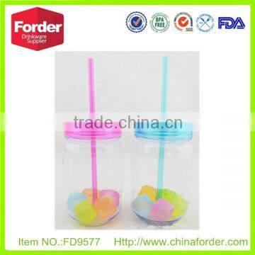 Plastic ice tube mason jars