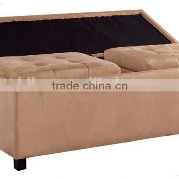 Storage Fabric Wood Frame Ottoman Chair - low price (DO-6218-1)