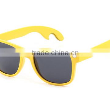 Yellow Sunglasses with bottle opener, Customzied Sunglasses, Promotional sunglasses