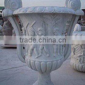 Marble granite flower pot stand pictures hand carved sculpture for home garden