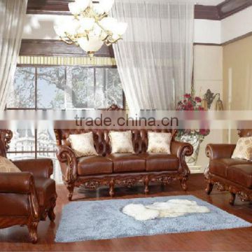 Euro style sofa leather,living room leisure sofa set