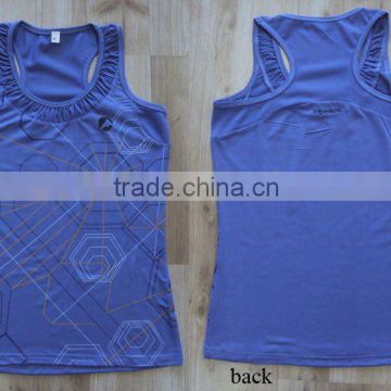 Girls All-over Printed Singlet, Girls Quick Dry Ank Top, Girls Sports Singlet