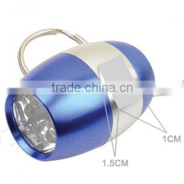 Cylindrical metal keychain high quality LED mini flashlight keychain promotional gifts