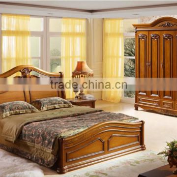 2015 new classic antique wooden bedroom furniture