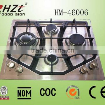 Stainless Steel Surface Material and Built-In Installation gas hob(HM-46006)