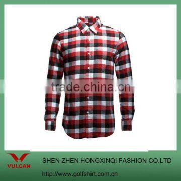 long sleeve casual shirt with plaid design