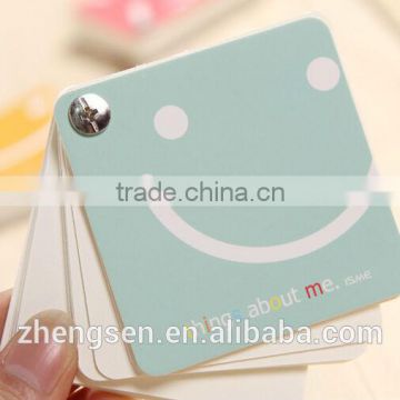 Lovely loose-leaf memo pad with rivet for promotional gift