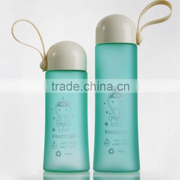 Eco-friendly frosted cute plastic water bottle fashionable gift water bottle