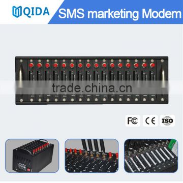 16 port gsm modem online sms texting send and receive bulk sms sending receiving device mobile automatic recharge system QE161