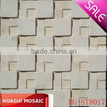 white wall stone mosaic made in China HG-ST8017