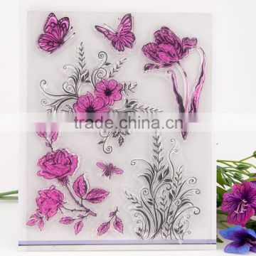 Decorative Carton Butterflies Rubber Stamp From Zhejiang