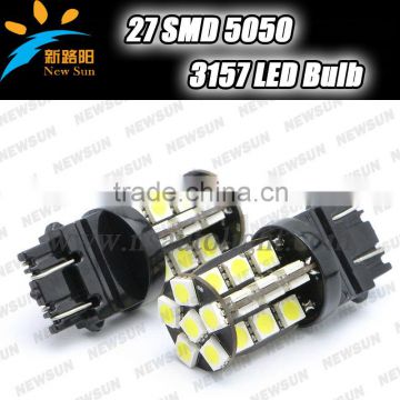 2pcs/lot 30SMD 5050 led 3157 P27-7W led brake light, Dual Intensity Tower 3157 led Car Light Bulb Lamp parking car light source