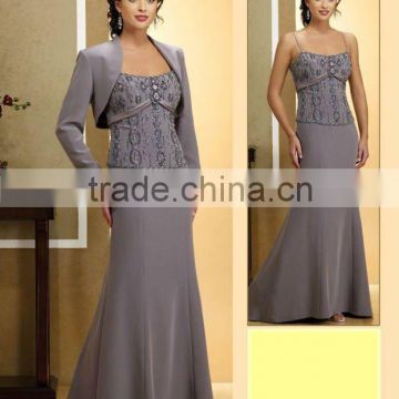 2015 hot sale collection noble charming mothe dress Mother Of The Bride Dress With Sleeves ready made mother of the bridal dress