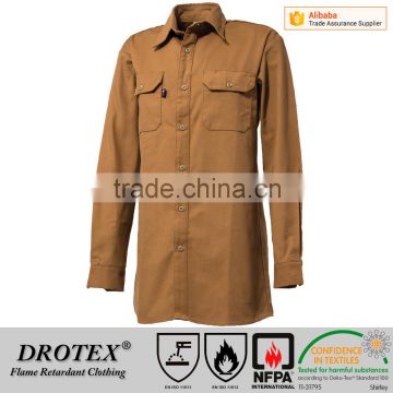 High quality made in China 460gsm cotton HRC2 flame retardant duck shirt