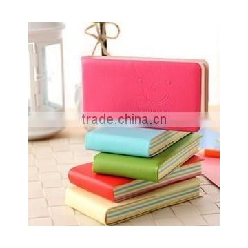 New Cute Smile Notepad/Debossed Soft Cover Leather Notebook
