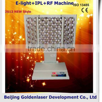 www.golden-laser.org/2013 New style E-light+IPL+RF machine professional lymphatic drainage massage machine