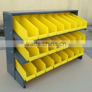 TI-140 single sided bin rail units 3 shelf bench rack
