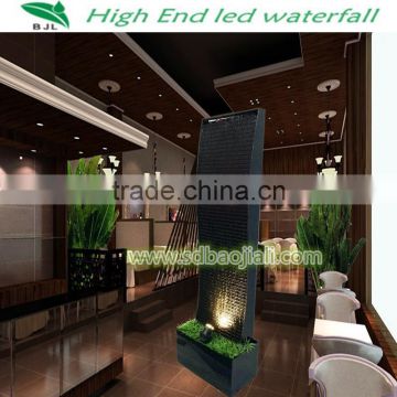 Decorative indoor artificial waterfall fountain, indoor jumping jet water fountain