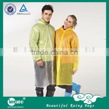 Diaphanous custom long yellow raincoat