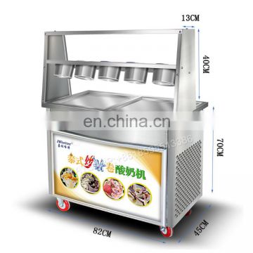 Good price flat pan cold thailand style roll fry ice cream machine