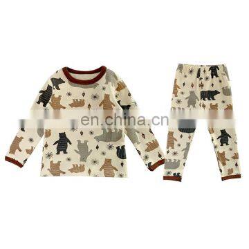4196/High quality warm winter skin-frienndly cozy animal  kids pajamas bedroom sets