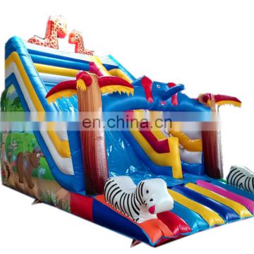 Outdoor Children Amusement Park Animal World Theme Giant Inflatable Slides For Sale