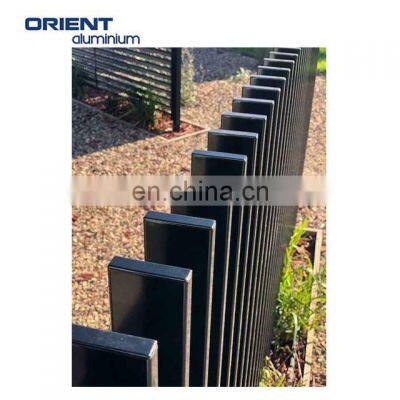 Vertical Black Blade Aluminium Fence Panel - 1500mm high x 2400mm Wide