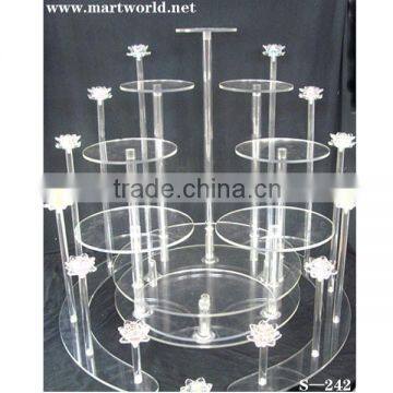 Luxurious acrylic cake stand for home/party/hotel/banquet/wedding decoration (S-242)