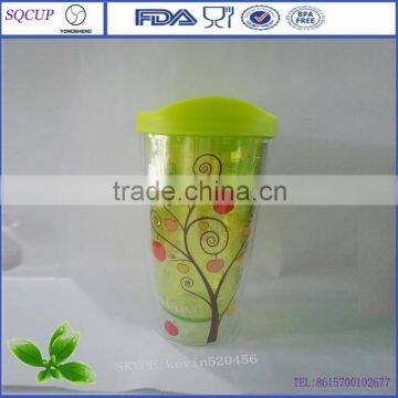 best selling items coffee mugs, double wall layer plastic cup, mug from china