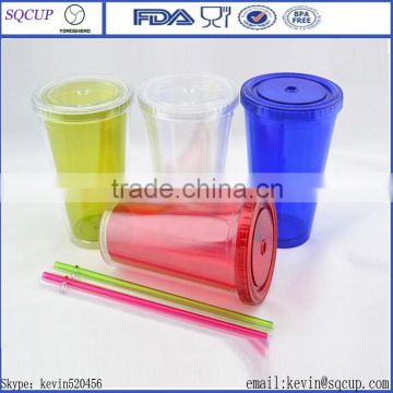 BPA free double wall plastic mug plastic thermo mug for hot sell in America