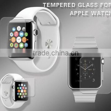 2015 Hot Selling High quality Cheap Prices 0.2mm Ultra Thin Tempered Glass Screen Protector for Apple Watch 38mm&42mm Accessory